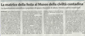 La matrice della festa al Museo della Civiltà Contadina